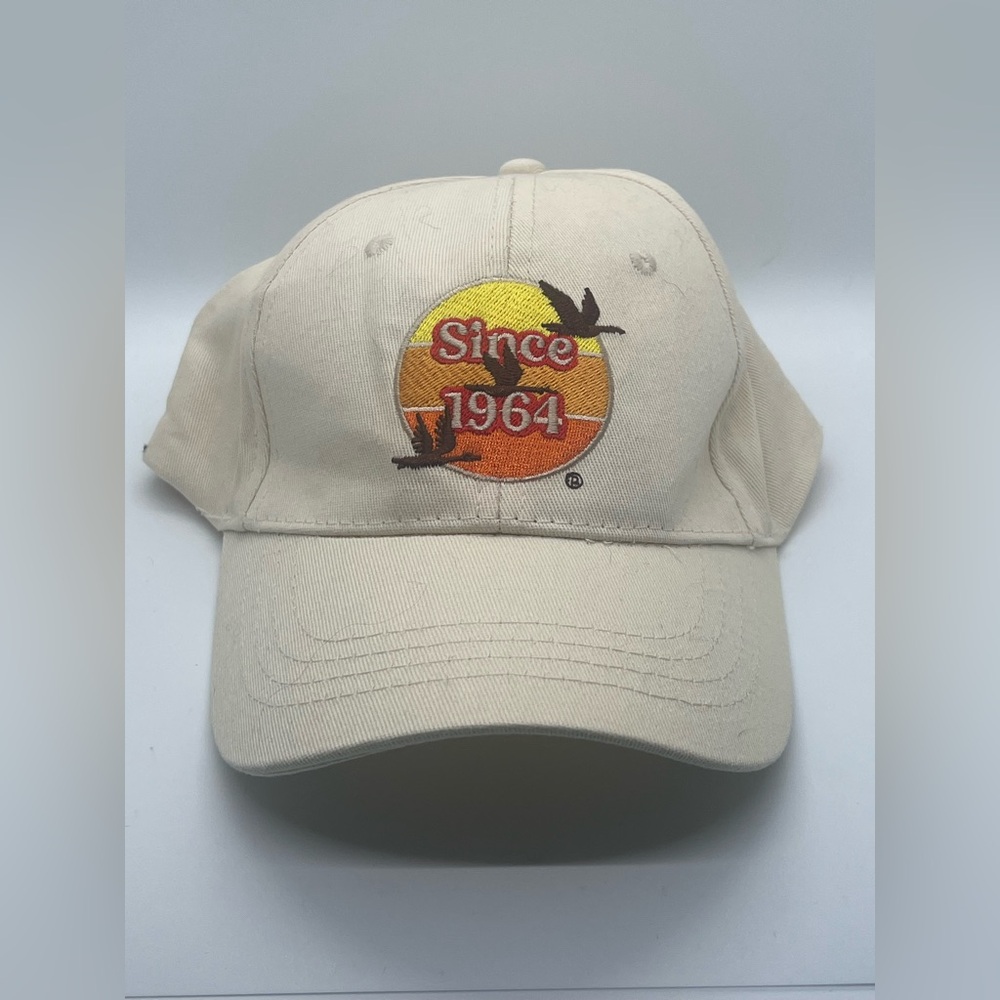 Wawa Hat Since 1964 Beige Adjustable Baseball Cap Retro Logo Embroidered